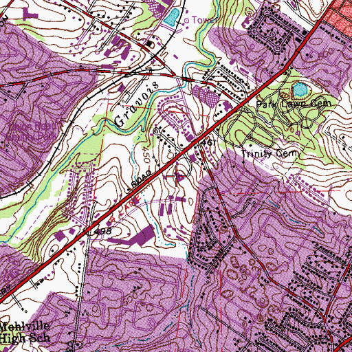 Topographic Map of Saint Louis Developmental Disabilities Treatment Center, MO