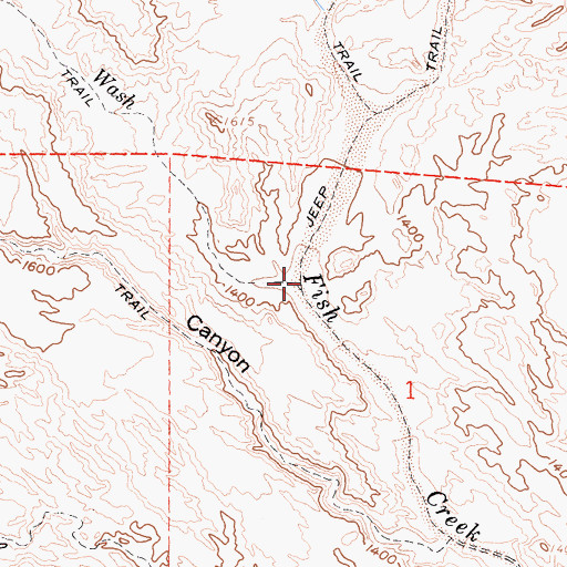 Topographic Map of Olla Wash, CA