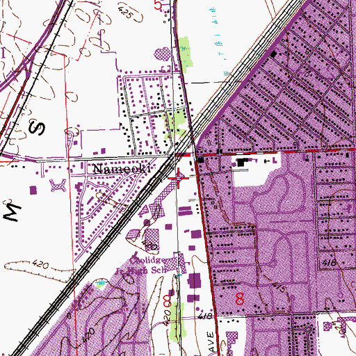 Topographic Map of Cross Roads Plaza Shopping Center, IL