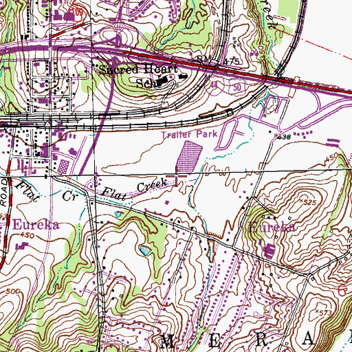 Topographic Map of Eureka Municipal Sewage Treatment Plant, MO
