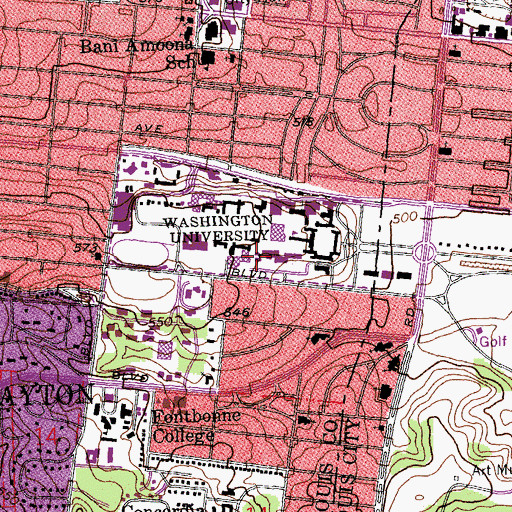 Topographic Map of Goldfarb Plant Growth Facility, MO