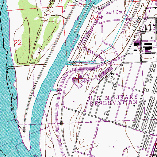 Topographic Map of Granite City Wastewater Treatment Plant, IL