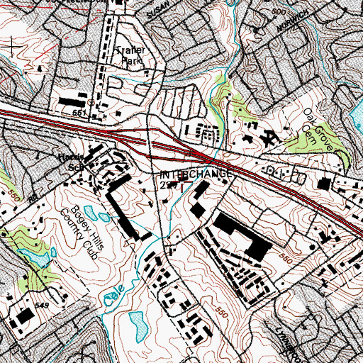 Topographic Map of Regency Square Shopping Center, MO