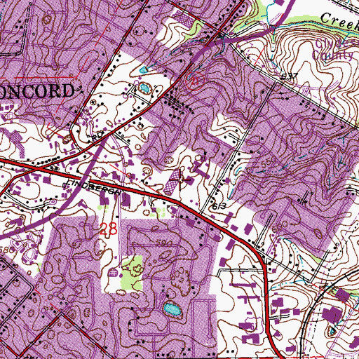 Topographic Map of South Oaks Plaza Shopping Center, MO