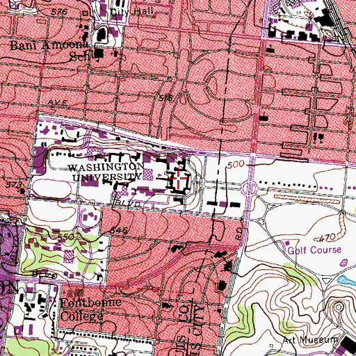 Topographic Map of Brookings Quadrangle, MO