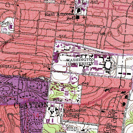 Topographic Map of Bushyhead Track, MO