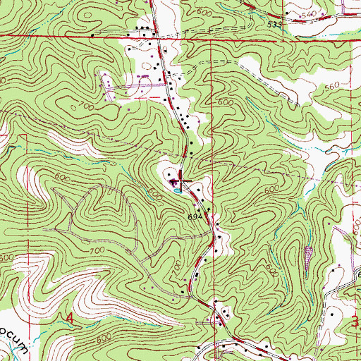 Topographic Map of Arbor Place, MO