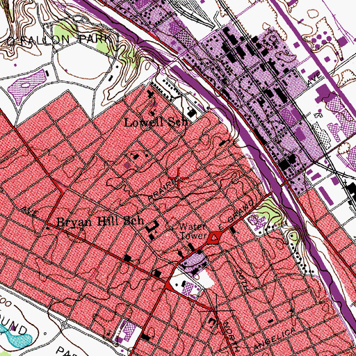 Topographic Map of College Hill, MO