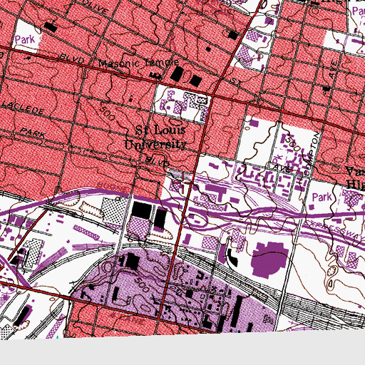 Topographic Map of Midtown, MO