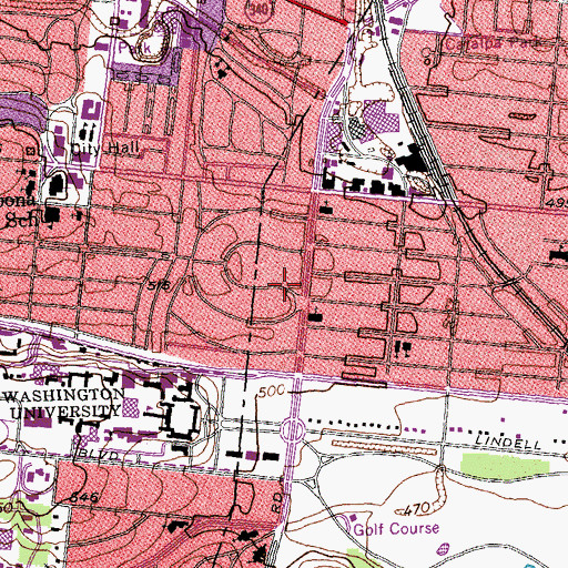 Topographic Map of Skinker, MO