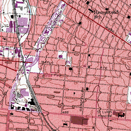 Topographic Map of West End, MO