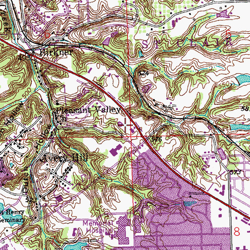 Topographic Map of Dutch Hollow Post Office, IL