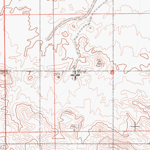 Topographic Map of Onyx Mine, CA