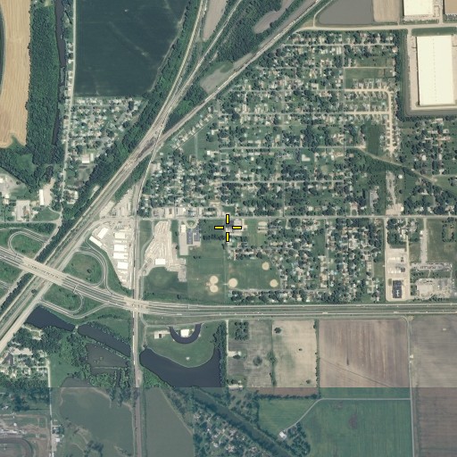 Aerial/Satellite Image of Mitchell Post Office, IL
