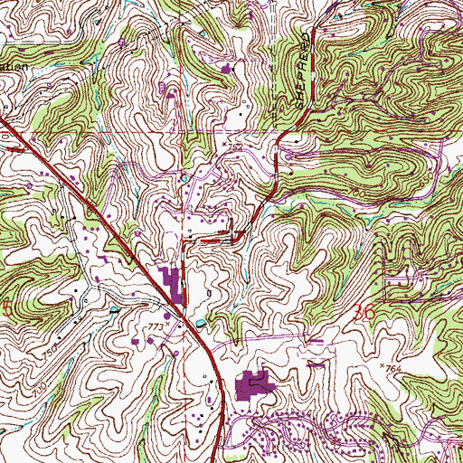 Topographic Map of Babler Elementary School, MO
