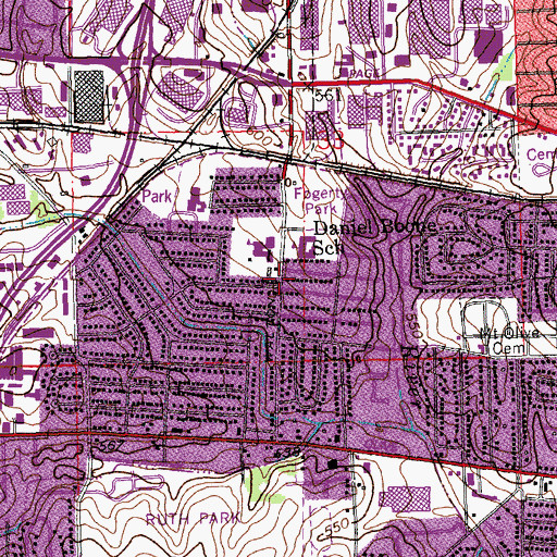 Topographic Map of Freedom School, MO