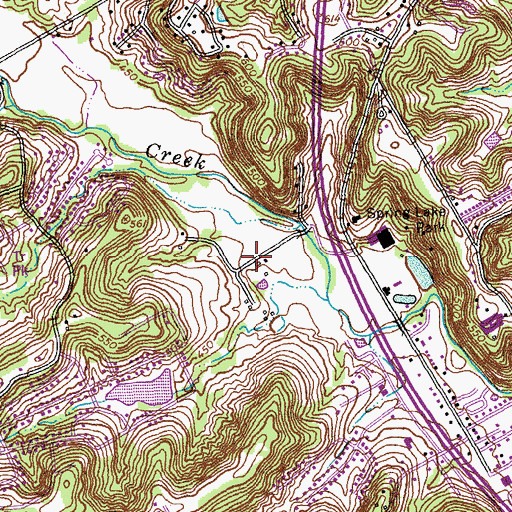 Topographic Map of George Guffey Elementary School, MO