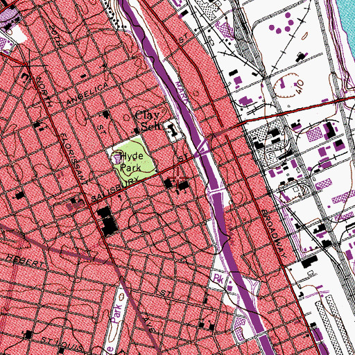 Topographic Map of Holy Trinity Catholic School, MO