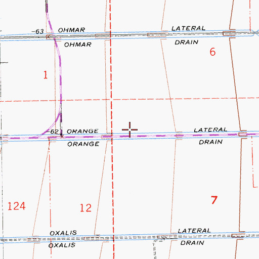 Topographic Map of Orange Lateral, CA
