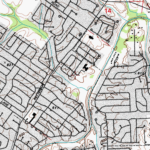 Topographic Map of Jana Elementary School, MO