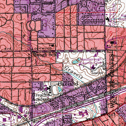 Topographic Map of Kirkwood Early Child Center, MO