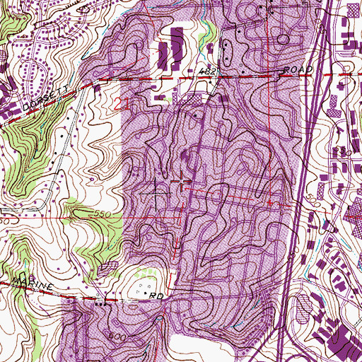 Topographic Map of McKelvey Elementary School, MO