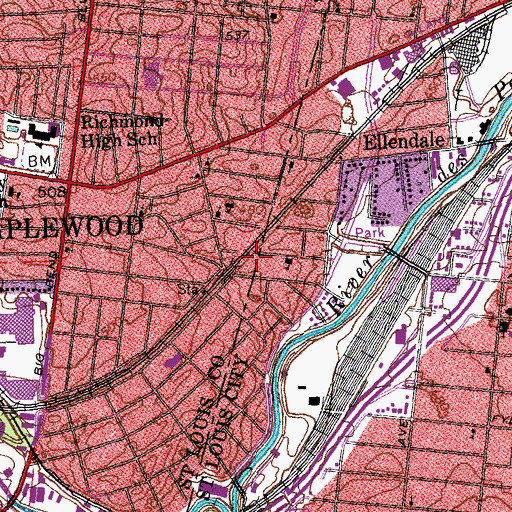 Topographic Map of Wilkinson Early Childhood Center, MO