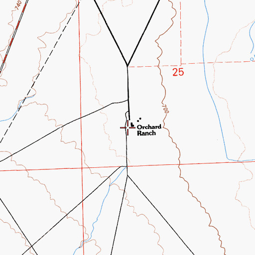 Topographic Map of Orchard Ranch, CA