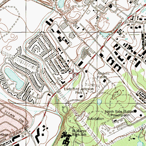 Topographic Map of YMCA of Greater San Antonio, TX