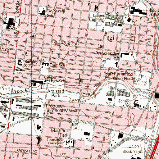 Topographic Map of Abounding Hope Church, TX