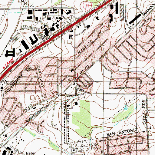 Topographic Map of Abundant Life Church, TX