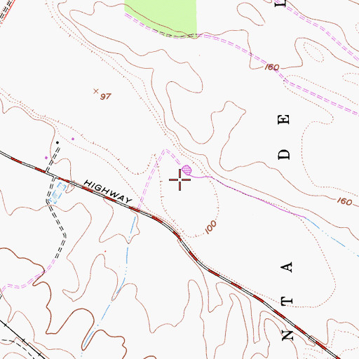 Topographic Map of Orcutt Creek, CA