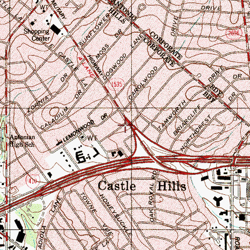 Topographic Map of Africa Renewal Ministries, TX
