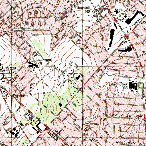 Topographic Map of American Episcopal Church, TX
