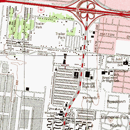 Topographic Map of Apostolic Church of the Almighty God, TX