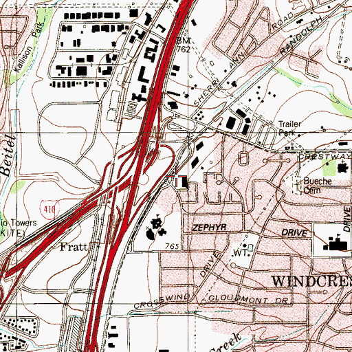 Topographic Map of Be Broken Ministries, TX