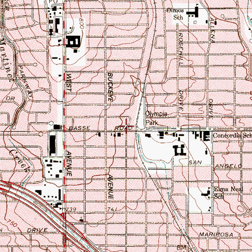 Topographic Map of Bethesda Temple, TX