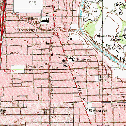 Topographic Map of Calvary Southside, TX