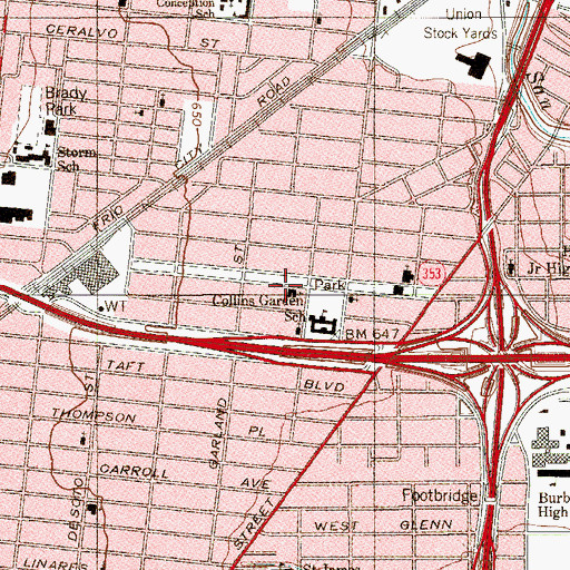 Topographic Map of Capillo Del Pueblo, TX