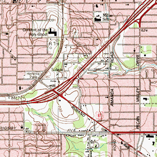 Topographic Map of Chief Cornerstone Christian Church, TX