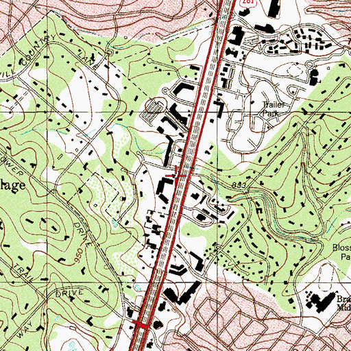 Topographic Map of Christian Family Church, TX