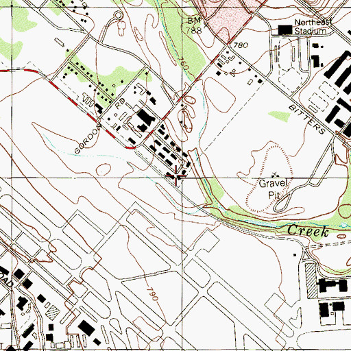 Topographic Map of Christian Fortress International, TX