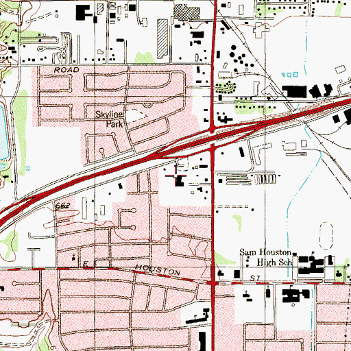 Topographic Map of Christian Unity Missionary Baptist Church, TX