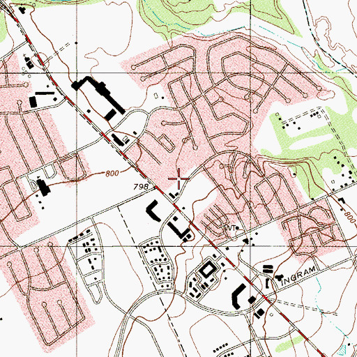 Topographic Map of Church of Christ Iglesia ni Cristo, TX
