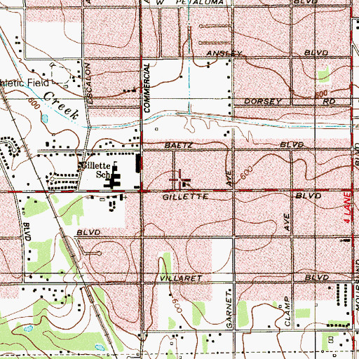 Topographic Map of Cokesbury United Methodist Church, TX