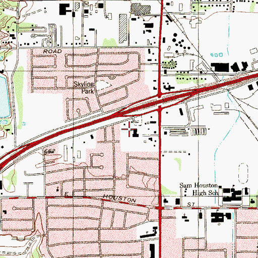Topographic Map of Community Evangelical United Church of Christ, TX