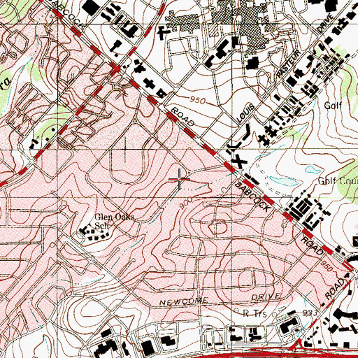 Topographic Map of Community Unitarian Universalist Church, TX