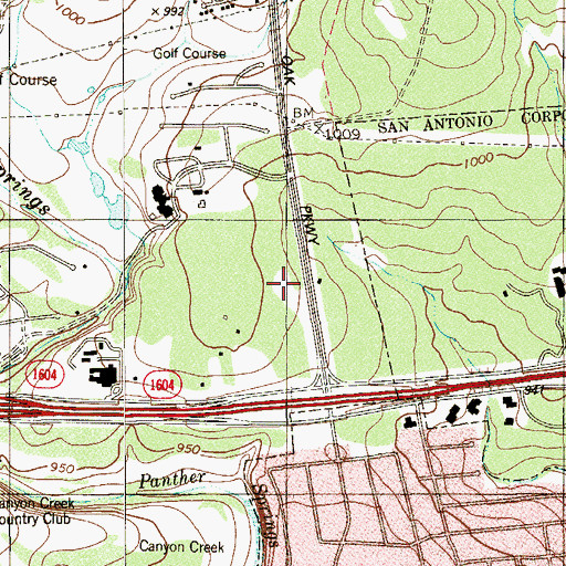 Topographic Map of Cornerstone Church, TX