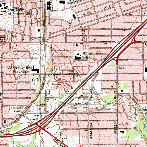 Topographic Map of East Saint Matthew Baptist Church, TX