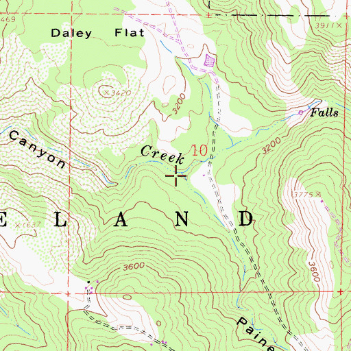 Topographic Map of Orinoco Creek, CA